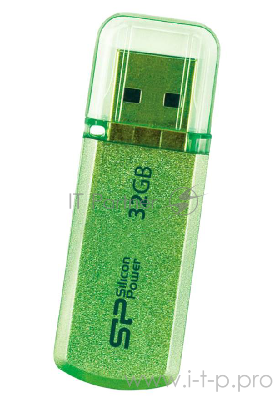 Носитель информации Silicon Power USB Drive 32Gb Helios 101 SP032GBUF2101V1N {USB2.0, Green}