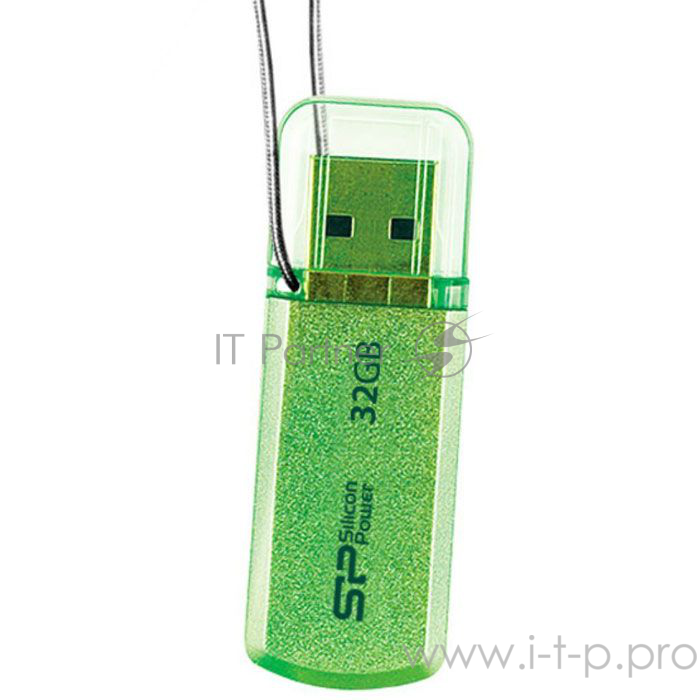 Носитель информации Silicon Power USB Drive 32Gb Helios 101 SP032GBUF2101V1N {USB2.0, Green}
