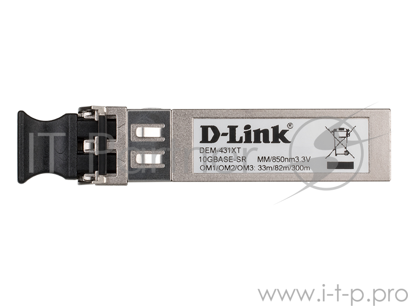 Трансивер D-Link 431XT/A1A, SFP+ Transceiver with 1 10GBase-SR port.Up to 300m, multi-mode Fiber, Duplex LC connector, Transmitting and Receiving wavelength: 850nm, 3.3V power.