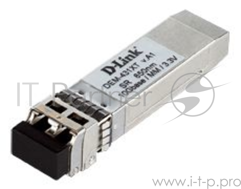 Трансивер D-Link 431XT/A1A, SFP+ Transceiver with 1 10GBase-SR port.Up to 300m, multi-mode Fiber, Duplex LC connector, Transmitting and Receiving wavelength: 850nm, 3.3V power.