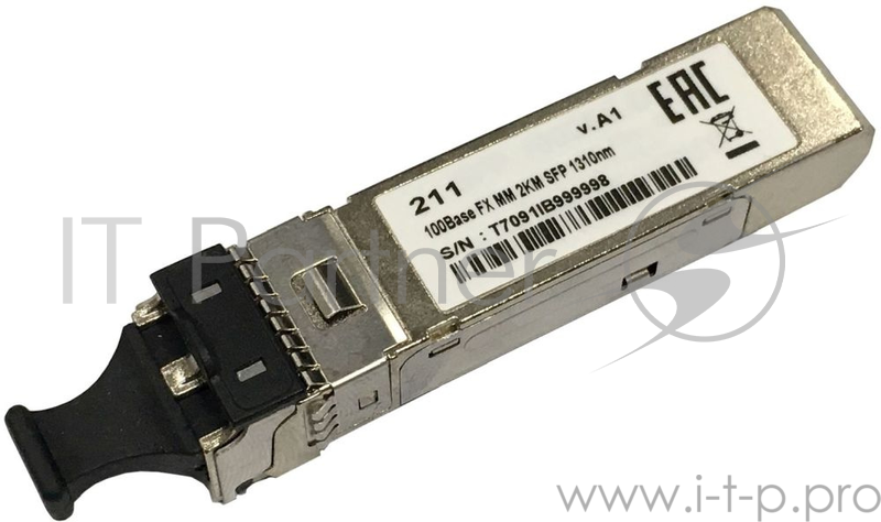 Трансивер D-Link 211/A1A, SFP Transceiver with 1 100Base-FX port.Up to 2km, multi-mode Fiber, Duplex LC connector, Transmitting and Receiving wavelength: 1310nm, 3.3V power.
