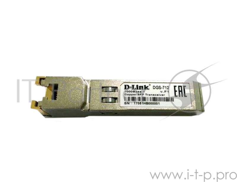 Трансивер D-Link SFP Transceiver with 1 1000Base-T port.Copper transceiver (up to 100m), 3.3V power.D-LinkCopper transceiver (up to 100m), 3.3V power.