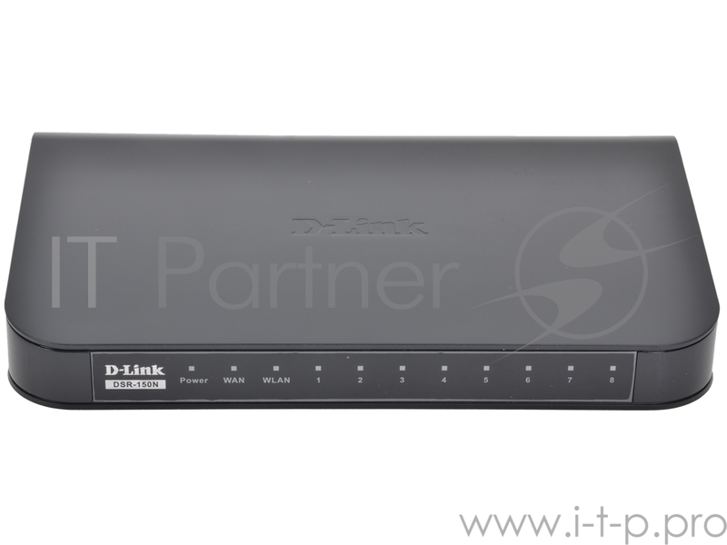 Маршрутизатор D-Link DSR-150N Беспроводной 2.4 ГГц (802.11n) межсетевой экран с поддержкой VPN, 1 портом WAN + 8 портами LAN 10/100Base-TX