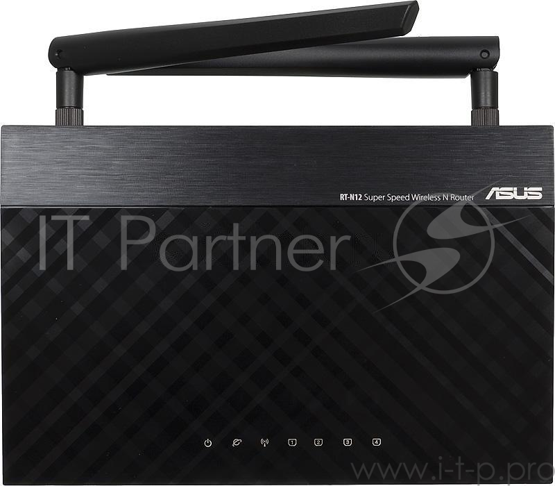 Маршрутизатор беспроводной Asus RT-N12 10/100BASE-TX черный