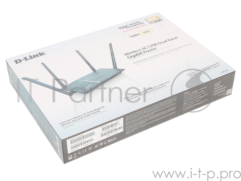 Сетевое оборудование D-Link DIR-825/A/D1A Беспроводной двухдиапазонный гигабитный маршрутизатор N600 с поддержкой 3G/CDMA/LTE и USB-портом