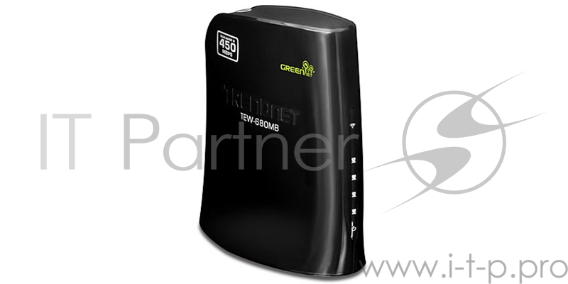 Сетевое оборудование TRENDNet TEW-680MB 4-х портовый Wi-Fi адаптер стандарта 802.11 Dual Band N 450 Мбит/с