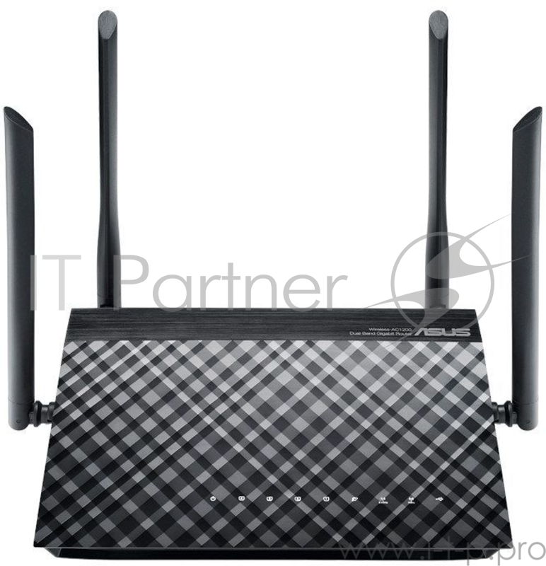 Двухдиапазонный беспроводной маршрутизатор ASUS RT-AC1200G+ Dual-band Gigabit Router (RTL) (4UTP 10 / 100 / 1000Mbps, 1WAN, 802.11a / b / g / n / ac, USB, 4x5dBi) (Dual Band)