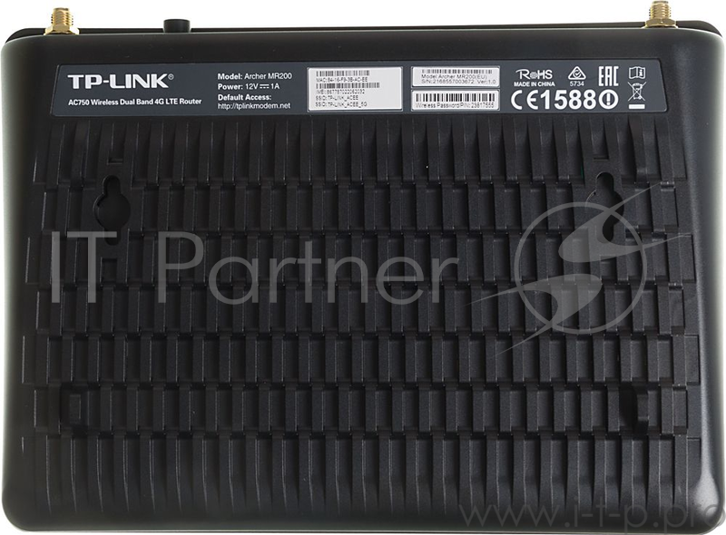 Маршрутизатор беспроводной TP-Link SOHO Archer MR200 (MR200) 10/100BASE-TX/4G черный