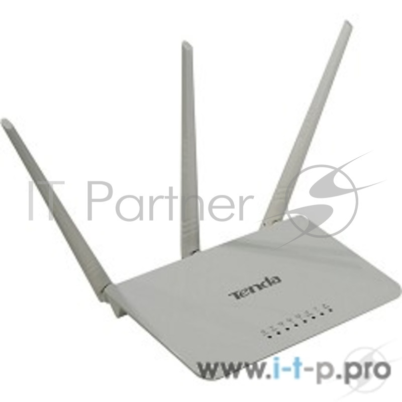 Сетевое оборудование TENDA F3 маршрутизатор 802.11n, до300Мбит/с, 2T2R, LAN: 3х10/100Мбит/с, WAN: 1х10/100Мбит/c, 3 внешние антенны 5дБи.