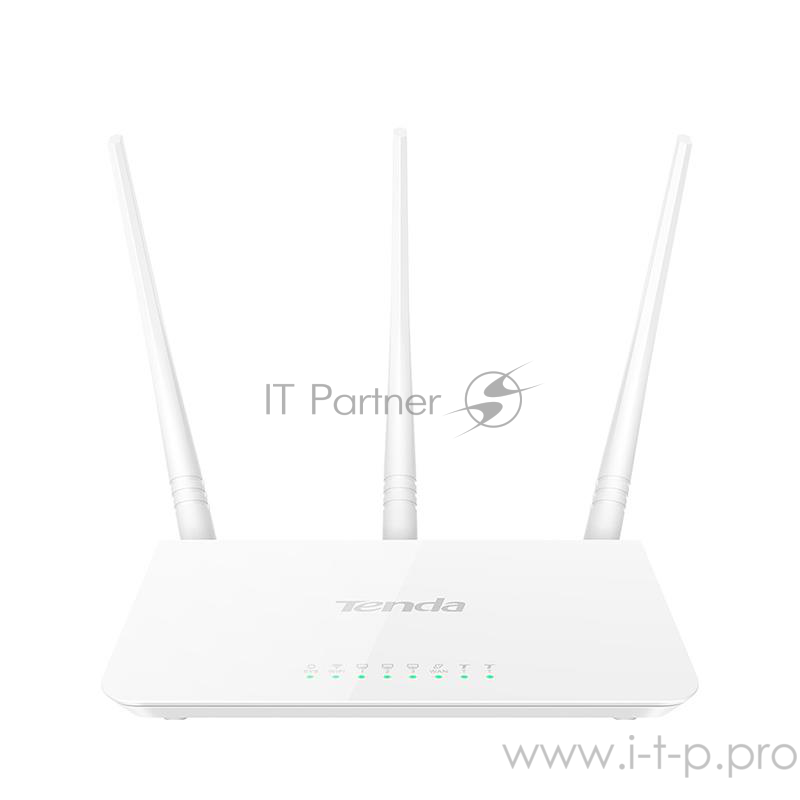 Сетевое оборудование TENDA F3 маршрутизатор 802.11n, до300Мбит/с, 2T2R, LAN: 3х10/100Мбит/с, WAN: 1х10/100Мбит/c, 3 внешние антенны 5дБи.