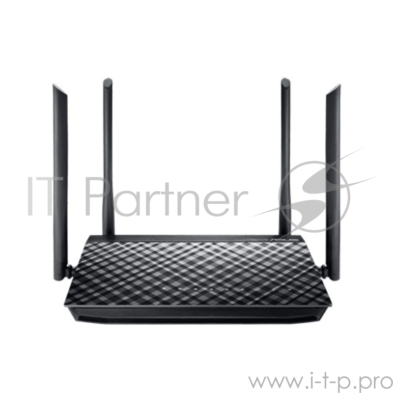 Маршрутизатор ASUS WiFi Router RT-AC1200 (WLAN 1167Mbps, Dual-band 2.4GHz+5.1GHz, 802.11ac+4xLAN RG45 GBL+1xWAN GBL+1xUSB2.0) 4x 5dBi ext Antenna (Dual Band)