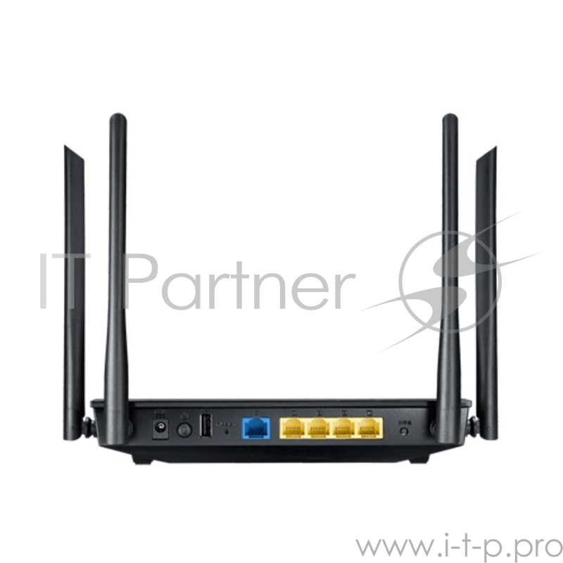 Маршрутизатор ASUS WiFi Router RT-AC1200 (WLAN 1167Mbps, Dual-band 2.4GHz+5.1GHz, 802.11ac+4xLAN RG45 GBL+1xWAN GBL+1xUSB2.0) 4x 5dBi ext Antenna (Dual Band)