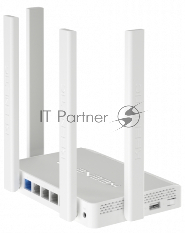 Двухдиапазонный гигабитный интернет-центр Keenetic Viva (KN-1910) с Wi-Fi AC1300 Wave 2 MU-MIMO, двухъядерным процессором, управляемым коммутатором и
