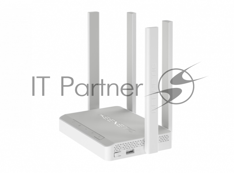 Двухдиапазонный гигабитный интернет-центр Keenetic Viva (KN-1910) с Wi-Fi AC1300 Wave 2 MU-MIMO, двухъядерным процессором, управляемым коммутатором и