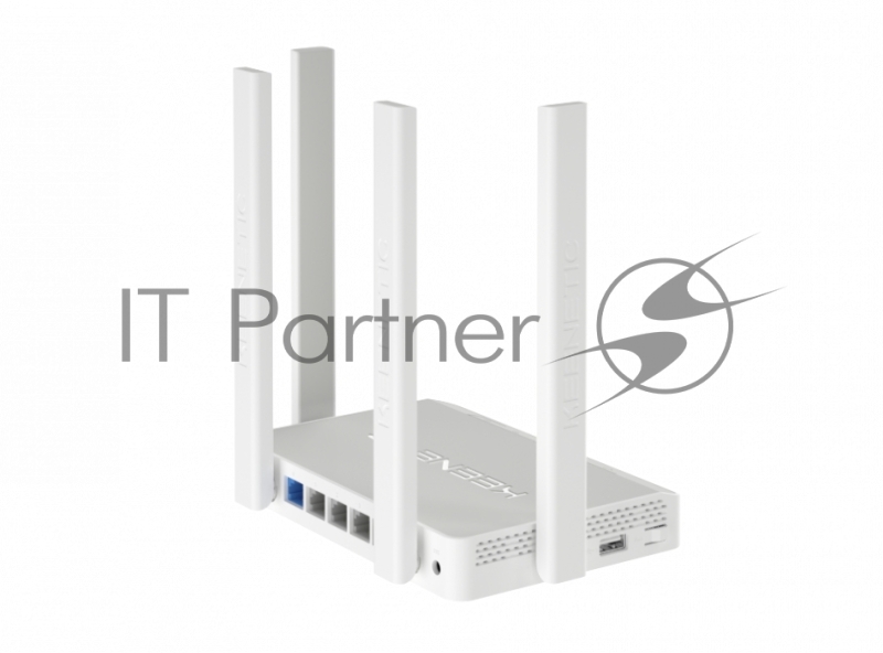 Двухдиапазонный гигабитный интернет-центр Keenetic Viva (KN-1910) с Wi-Fi AC1300 Wave 2 MU-MIMO, двухъядерным процессором, управляемым коммутатором и