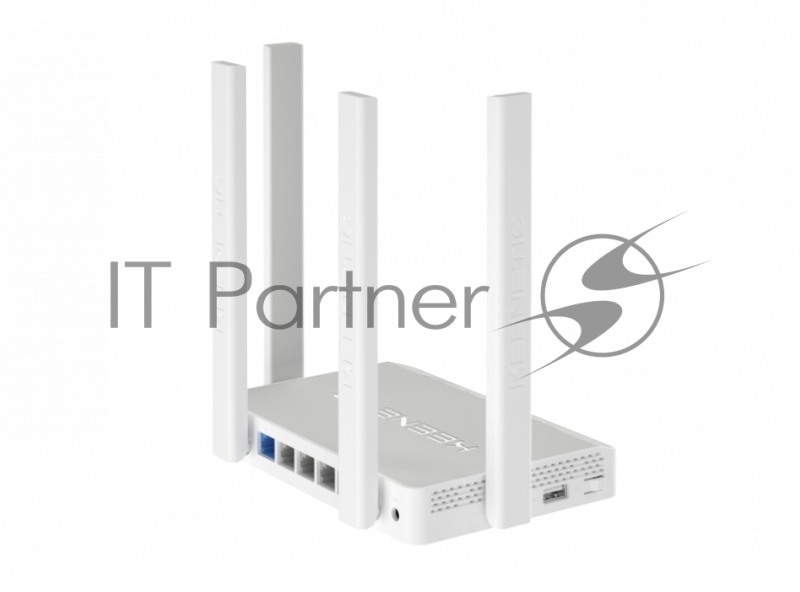 Двухдиапазонный гигабитный интернет-центр Keenetic Viva (KN-1910) с Wi-Fi AC1300 Wave 2 MU-MIMO, двухъядерным процессором, управляемым коммутатором и