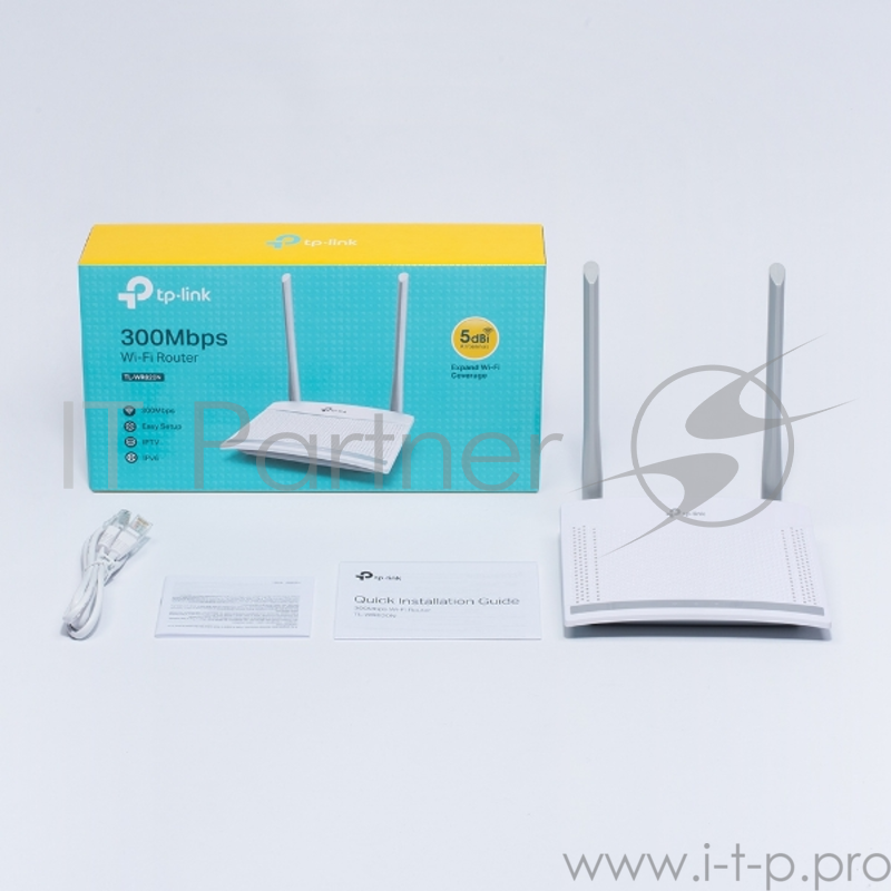 Роутер беспроводной TP-Link TL-WR820N N300 10/100BASE-TX белый