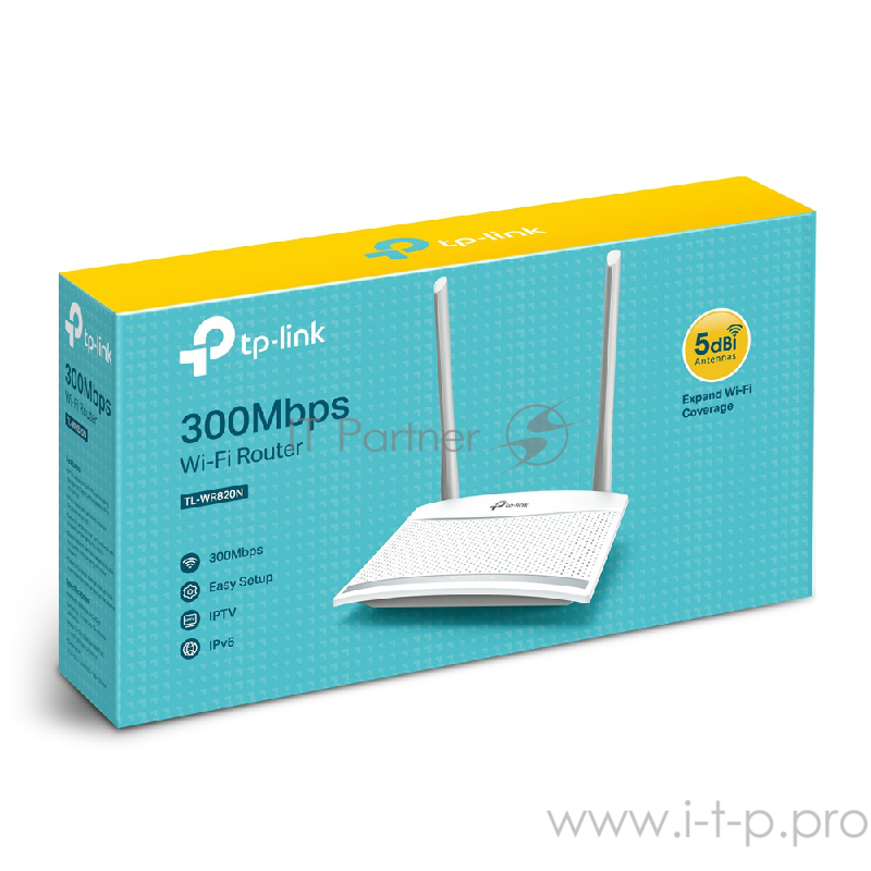 Роутер беспроводной TP-Link TL-WR820N N300 10/100BASE-TX белый
