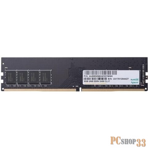 Модуль памяти Apacer DDR4 DIMM 4GB EL.04G2T.LFH {PC4-19200, 2400MHz}