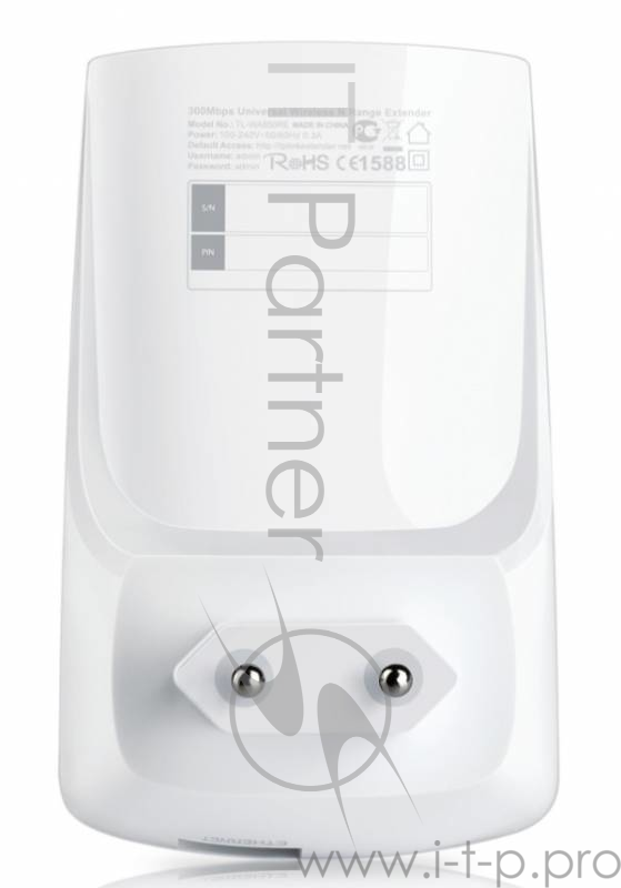 Адаптер TP-Link SOHO TL-WA850RE 300Mbps WiFi Range Extender/Entertainment Adapter, Atheros, 2T2R, 2.4GHz, 802.11n/g/b, Ranger Extender button, Range extender mode, with internal Antennas, support IGMP for IPTV поставляется без кабеля RJ-45