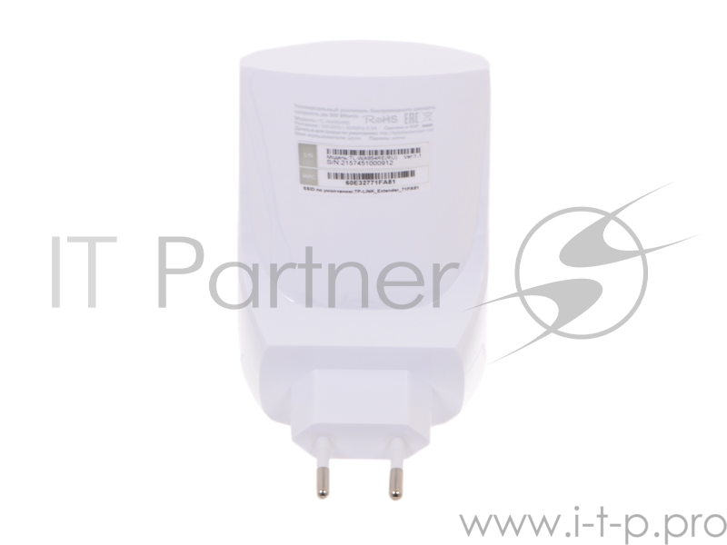 Сетевое оборудование TP-Link TL-WA854RE 300Mbps Wireless N Wall Plugged Range Extender, Atheros, 2T2R, 2.4GHz, 802.11n/g/b, Ranger Extender button, Range extender mode, with internal Antennas,without Ethernet Port