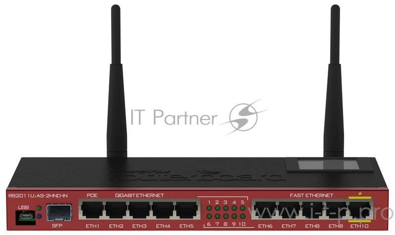 Сетевое оборудование MikroTik RB2011UiAS-2HnD-IN RouterBOARD with indoor case and power supply