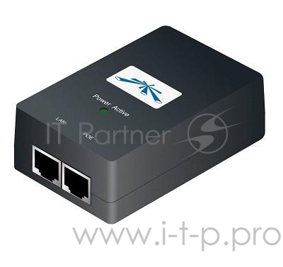 Сетевое оборудование UBIQUITI POE-48-24W(EU) блок питания с PoE, 220 VAC -> 48VDC 0.5A - с кнопкой Reset и удаленной перезагрузкой