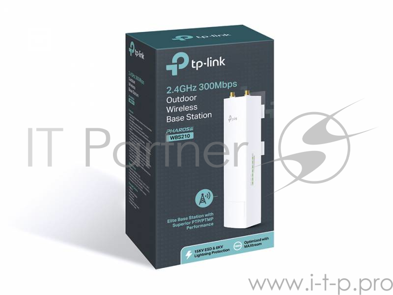 Наружная беспроводная базовая станция TP-LINK SMB WBS210 2,4 ГГц 300 Мбит/с