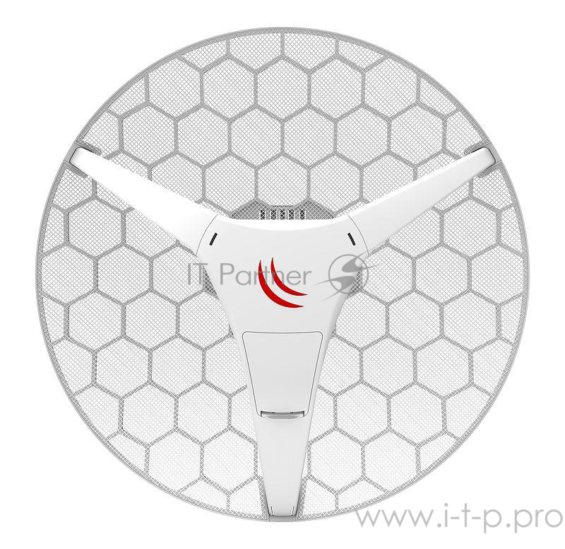 Точка доступа RBLHGG-5acD with 24.5dBi 5GHz antenna, Dual Chain 802.11ac wireless, 716MHz CPU, 256MB RAM, 1x Gigabit LAN, POE, PSU, RouterOS L3, International version