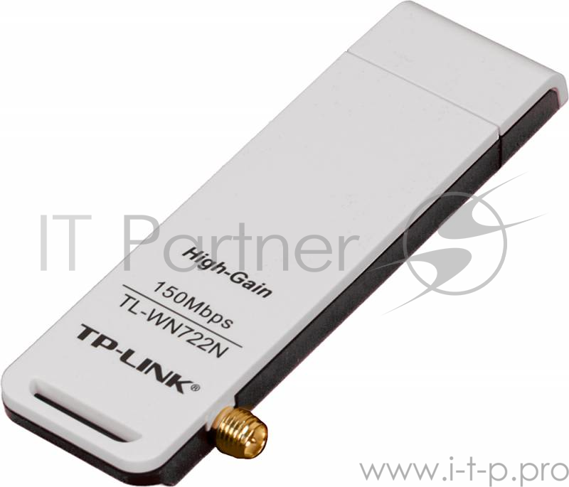 Адаптер TP-Link SOHO TL-WN722N 150Mbps High Gain Wireless N USB Adapter with Cradle, Atheros, 1T1R, 2.4GHz, 802.11n/g/b, 1 detachable antenna