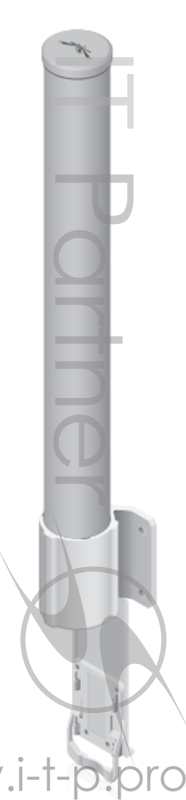 Сетевое оборудование UBIQUITI AMO-2G10 внешняя всенаправленная MIMO 2x2, 10 дБ, 2,35-2,55 ГГц, 360°x12°, 2* RP-SMA (волны вертикальные/горизонтальные)