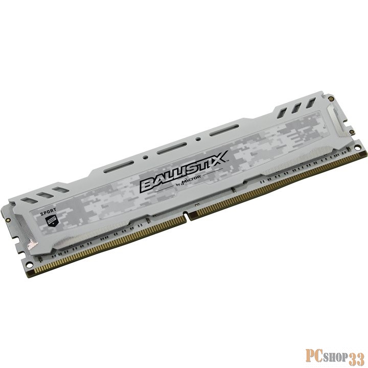 Модуль памяти Crucial DDR4 DIMM 16GB BLS16G4D26BFSC {PC4-21300, 2666MHz, CL16, Ballistix Sport LT White}
