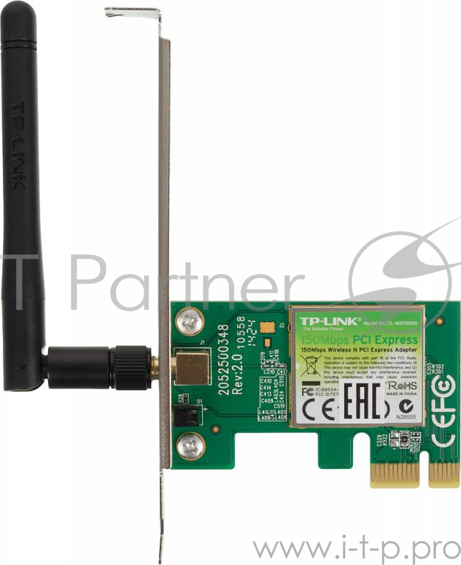 Сетевое оборудование TP-Link SOHO TL-WN781ND Беспроводной сетевой адаптер на шине PCI Express серии Lite N, до 150Мбит/с