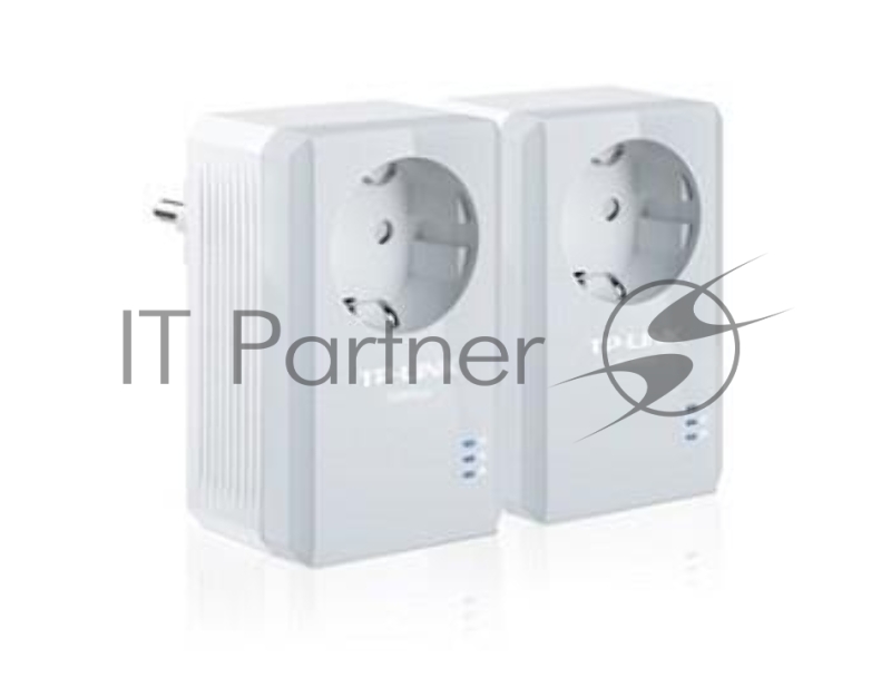 Сетевое оборудование TP-Link TL-PA4010PKIT AV600 Powerline Adapter with AC Pass Through Starter Kit, Ultra Compact Size, 500Mbps Powerline Datarate, 10/100Mbps Fast Ethernet, HomePlug AV, Green Powerline, Plug and Play