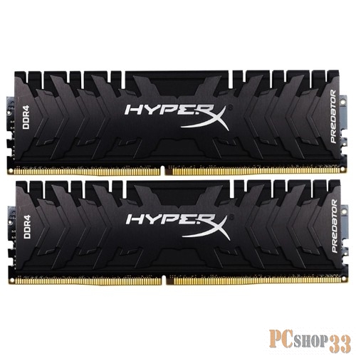 Модуль памяти Kingston DDR4 DIMM 16GB Kit 2x8Gb HX433C16PB3K2/16 {PC4-26600, 3333MHz, CL16, HyperX Predator}
