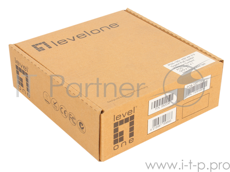 Адаптер PoE LevelOne POS-1001 Гигабитный PoE Сплиттер с переключателем на 5V, 9V и 12V