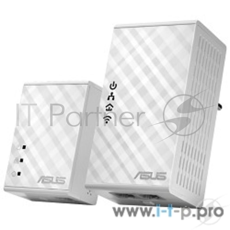 Адаптер Powerline ASUS PL-N12/PL-E41 Комплект WiFi Powerline адаптеров HomePlug® AV 500Mbps, 802.11n 300Mbps