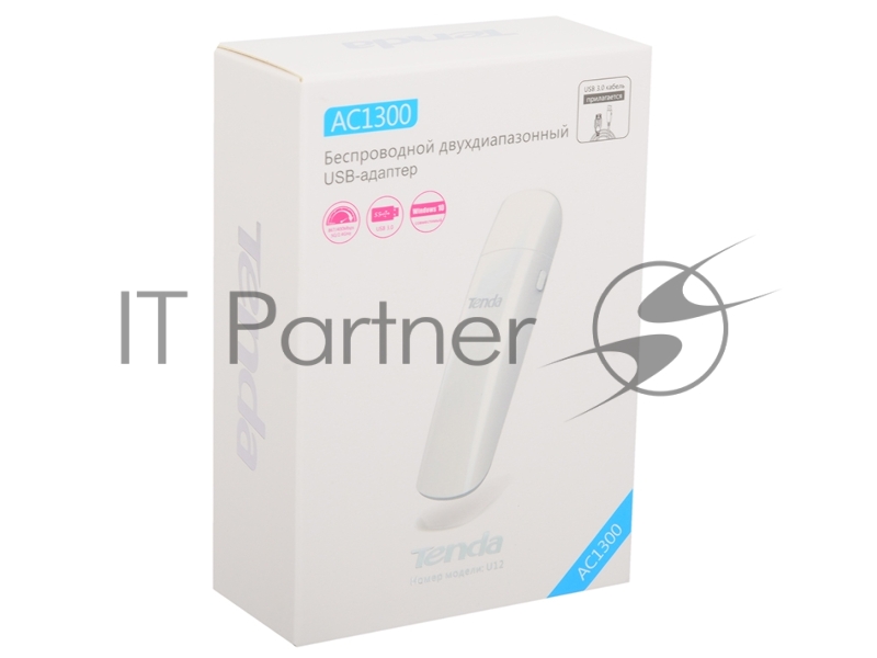 Адаптер Wi-Fi Tenda WiFi Adapter USB U12 (USB3.0, WLAN 1300Mbps, 802.11ac) 1x int Antenna