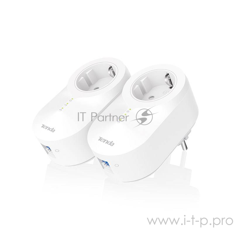 Tenda PH6 набор 2хPowerLine адаптеров AV1000 с проходной Евро розеткой