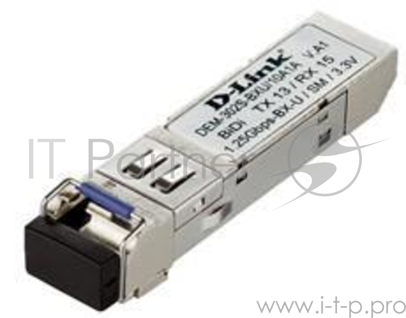 Сетевое оборудование D-Link DEM-302S-BXU/A1A WDM SFP-трансивер с 1 портом 1000BASE-BX-U (Tx:1310 нм, Rx:1550 нм) для одномодового оптического кабеля (до 2 км)