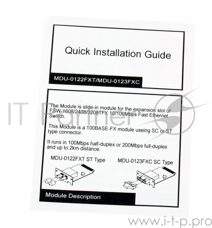 Модуль расширения LevelOne MDU-0123 SC-Оптоволоконный Модуль для FSW-1609/2409