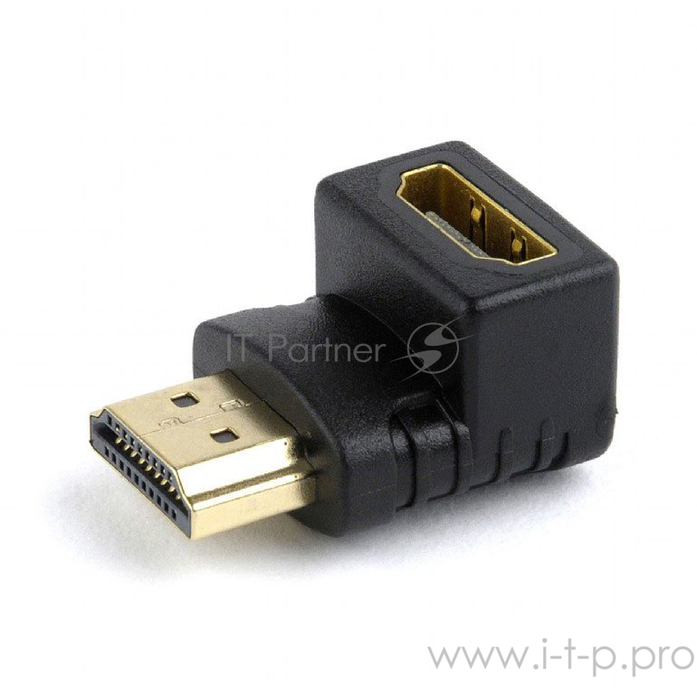 Переходник Cablexpert Переходник HDMI-HDMI 19F/19M, угловой соединитель 90 градусов, золотые разъемы (A-HDMI90-FML)