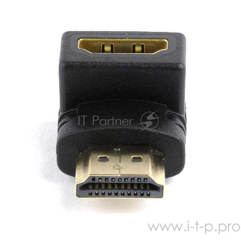 Переходник Cablexpert Переходник HDMI-HDMI 19F/19M, угловой соединитель 90 градусов, золотые разъемы (A-HDMI90-FML)
