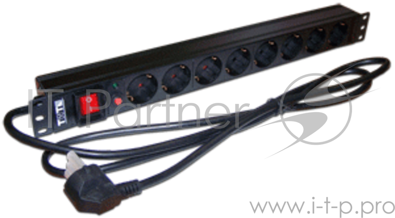 Блок розеток 19 8 шт., 16A 250V, шнур питания 1.8 м