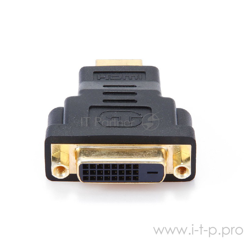 Переходник Gembird Переходник HDMI-DVI , 19M/25F, золотые разъемы, пакет(A-HDMI-DVI-3)