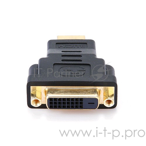 Переходник Gembird Переходник HDMI-DVI , 19M/25F, золотые разъемы, пакет(A-HDMI-DVI-3)