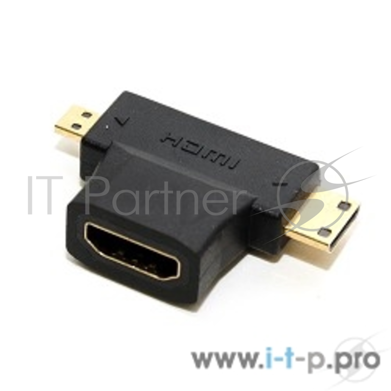 Переходник 5bites HH1805FM-T Переходник HDMI F / mini + micro HDMI M