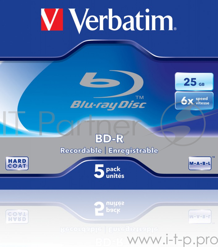 Диск Verbatim Диск BD-R 25Gb 6x Scratchguard+ Jewel Case (5шт) (43715)