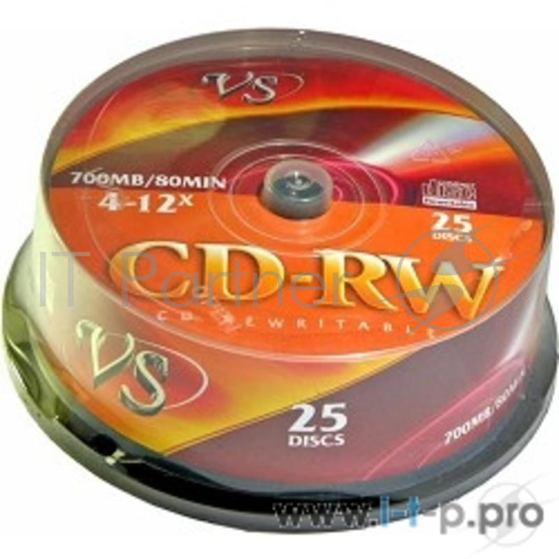Диск VS CD-RW 80 4-12x CB/25