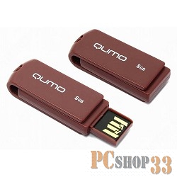 Носитель информации USB 2.0 QUMO 8GB Twist Rosewood QM8GUD-TW-Rosewood